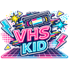 VHS KID Neon Retro