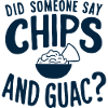 Funny chips and guacamole design