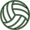 Volleyball Line Logo Circle
