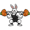 Bunny Dumbbell Carrot Fitness