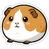 Guinea Pig Head Sticker