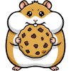 Hamster with Cookie Cartoon