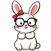 Rabbit with glasses