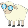Sunglasses Sheep Cartoon