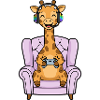 Gamer-Giraffen-Tier spielt Videospiele