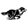 Running Border Collie Silhouette
