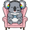 Gamer-Koala-Bär spielt Videospielkunst