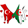 Turkey Algeria Flag Holding Hands