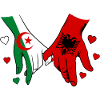 Algeria Albania Flags Holding Hands