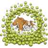 Bulldog in tennis sprint