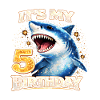 ITS MY 5 BIRTHDAY Shark Birthday