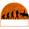 Evolution des Menschen Reitkunst