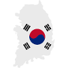 South Korea flag map