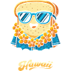 Toast Hawaii with sunglasses