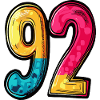 92 numero värikäs