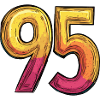 95 Zahl Bunt