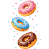 Bunte Donuts Illustration Set  