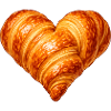 Heart Shaped Croissant Illustration
