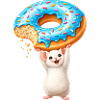 Mouse with Donut – Cute Cartoon Design