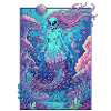 Underwater Alien with Glowing Hair