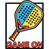 Neobrutalistisches Padel-Racket-Art-Spiel läuft