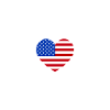 USA Heartbeat America Fan American Flag