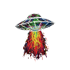 OVNI Alien Invader Space Scum Scribble