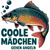 Coole Mädchen gehen Angeln