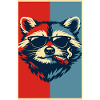 Raccoon Pop Art: Sunglasses Cigar