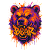 Grizzly Bear Graffiti Streetwear Design