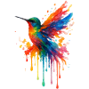 Colibri Pop Art Aquarelle