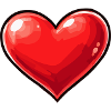 Shiny Heart Pop Art Motif