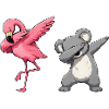 Flamingo Koala Dab Duo