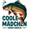 Cool Girl Fishing Fish Design