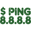 Retro Ping Glyphs in Green