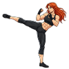 Martial Arts Kickboxer Illustration