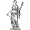Göttinnenstatue Olivenzweig