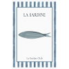 La Sardine Club Vintage Fiskeplakatstil