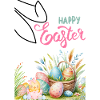 Pastel Easter Basket and Eggs