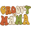 Groovy Mama Retro Blumentypografie