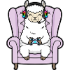 Gamer Llama Alpaca Videospielkunst