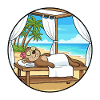 Beach Spa Monkey Ape Relaxing Art