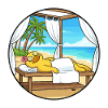 Beach Spa Duck Bird Relaxing Art