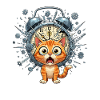 Chat steampunk devant Clockwork