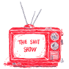 Roter Retro-TV Showdesign