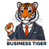 Tigre d’affaires en costume