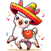 Lama Fiesta in Sombrero