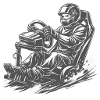 Simracer im Comic-Ink Stil in Action