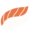 Salmon Nigiri Minimal Illustration Print
