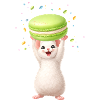 Cute mouse with green macaron